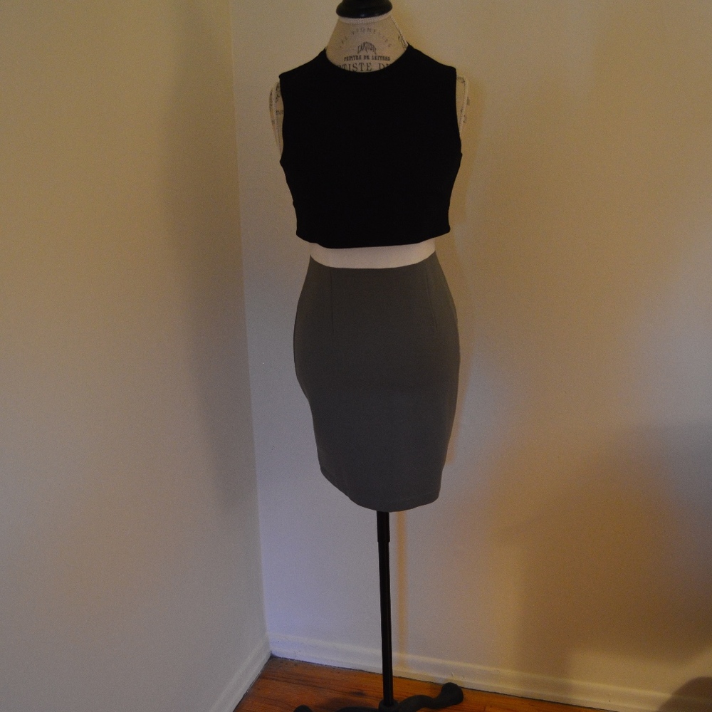 French Connection Colorblock Woven Popover Dress